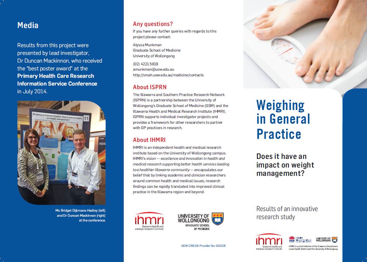UOWGP's tweet photo. We have created a resource from the findings of our research into "Weighing in General Practice- Does it have an impact on weight management" https://t.co/6QDMC1UGcx