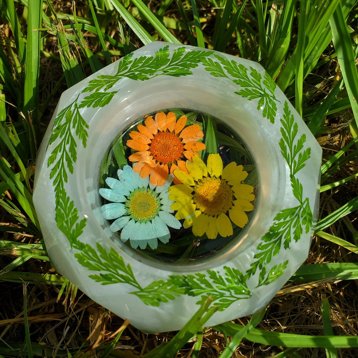 funkywallfl0wer's tweet photo. Real Flower Ashtray🧡💙💛

#flowers #floral #green #love #hippie #ashtray #art #smoke #resinart #legalizeit #handmade #femaleartist #girly #aesthetic #trippy #psychedlic #holographic #iridescent #stonergirls #stoner #weed #marijuana #nasa #space #milkbath #supportsmallbusiness https://t.co/peRsFZVQp2