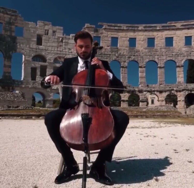 FinzAus's tweet photo. From "ALONE, TOGETHER' concert @hausercello dedicated to all #frontline workers around the world. Embracing humanity ...music  to our ears.... hauntingly beautiful!  Thank You Stjepan! https://t.co/7XWqNiCskO #cello #love https://t.co/vS1BBZXbYN