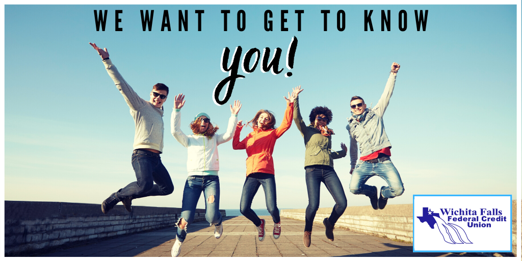 WichitaFallsFCU's tweet photo. Happy National #GetToKnowYourMembersDay! π€ Here at #WFFCU, we value our members and treat them like family. π To help us get to know YOU better, follow our Twitter page, and send us a wave in the comments! π
#SummerFun #NorthTexas #WichitaFalls #CityOfWF https://t.co/0asJ9p6ur3