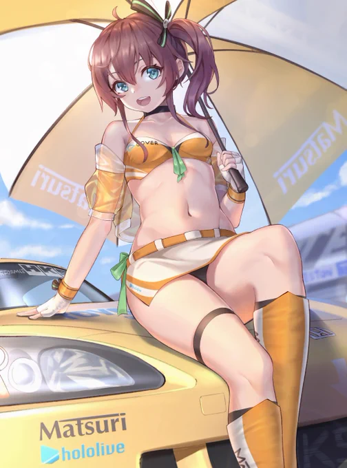 Your cutie in race queen outfit! #祭絵 