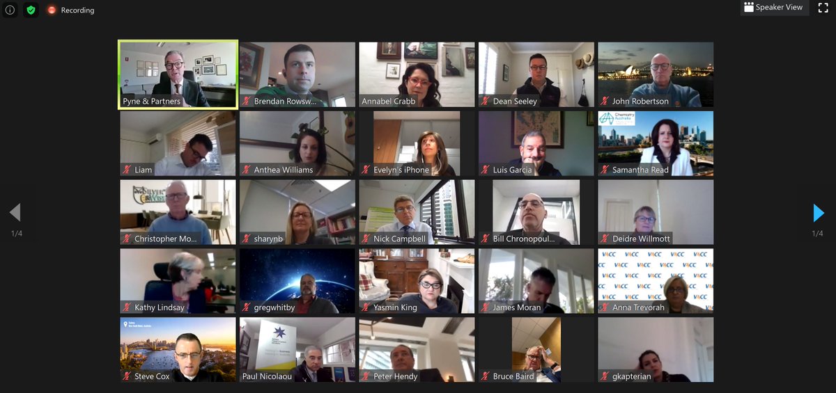 Fascinating to join <a href="/cpyne/">Christal Pynes</a> &amp; <a href="/annabelcrabb/">Annabel Crabb</a> for today's virtual book launch of "The Insider". Thanks to Paul Nicolaou &amp; the <a href="/AusChamber/">tourismtowns</a> for the invitation.