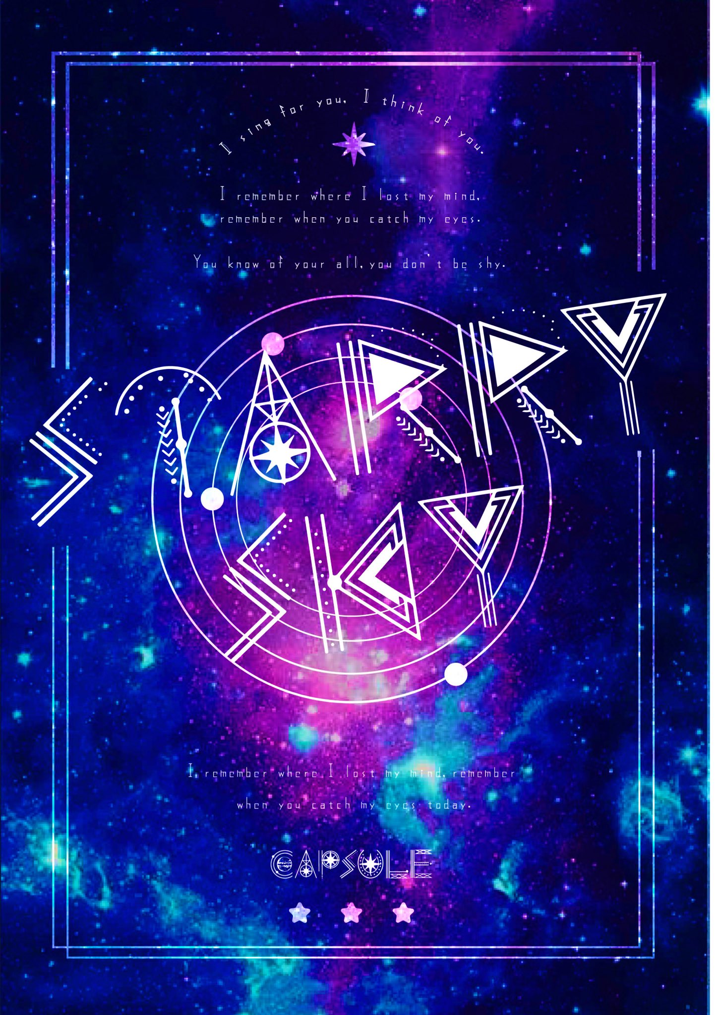 038 Space Font タイポグラフィ の課題で 数学や天文学的な記号を分解して文字にしたら素敵になるのでは と思ったのでレトロフューチャー的な要素を加えたsf風な文字を制作しました Capsuleの Starry Sky から思いついた文字なので それをイメージ