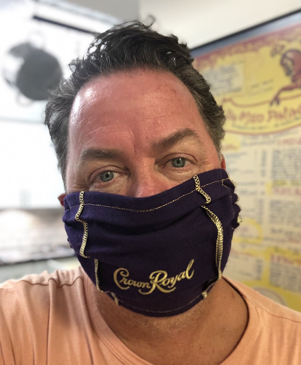 100milemark's tweet photo. New One of a Kind face mask! Thanks to my wife #ChefJenR @CrownRoyal #TheRoyalCity #Guelph ❤️ https://t.co/4bkRLuGNIj