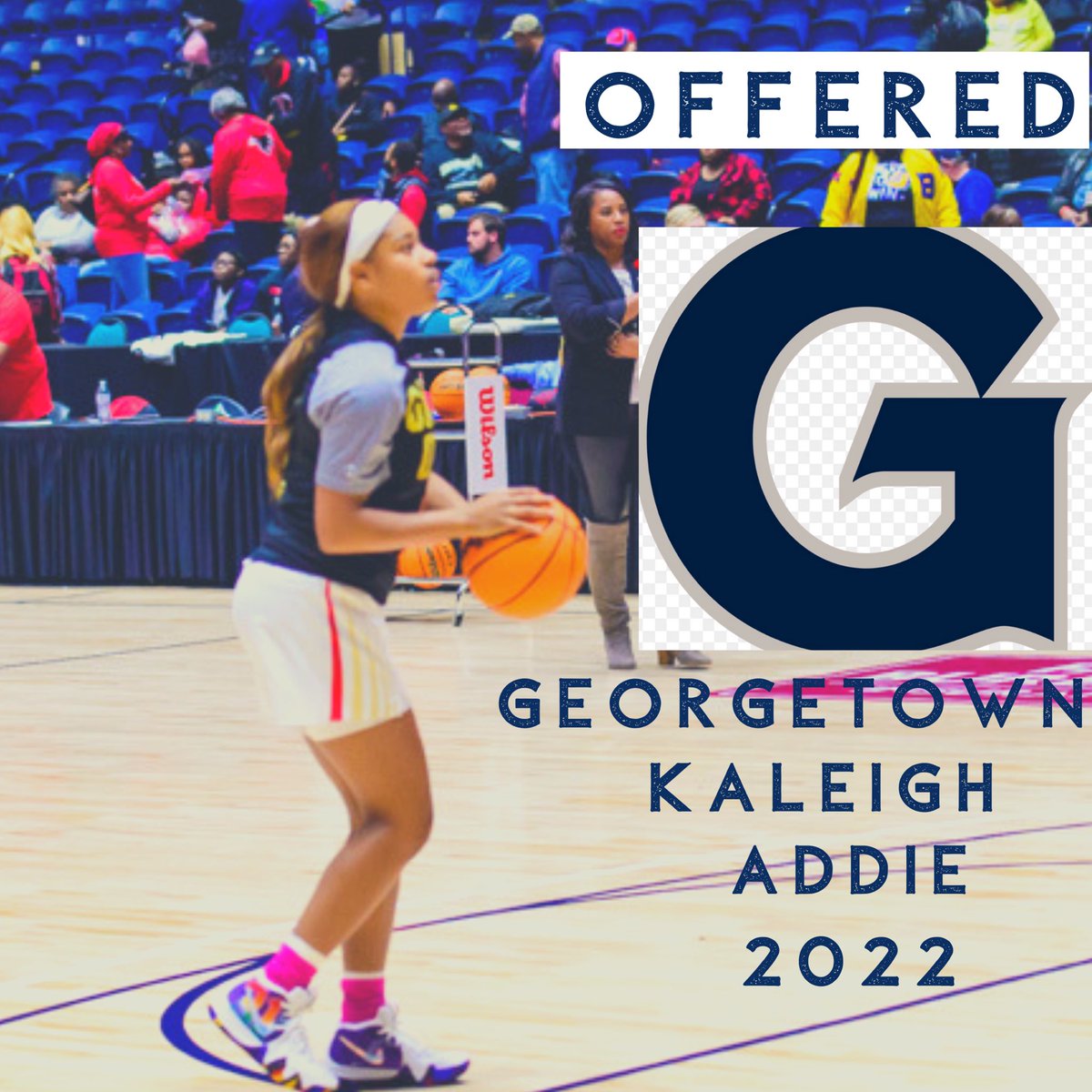 2OKAY_Addie's tweet photo. It was great speaking with @CoachHowardGU and I am honored and blessed to receive an offer from @GeorgetownWBB . Thank you for the opportunity. #gohoyas https://t.co/o5UAy1wXkO