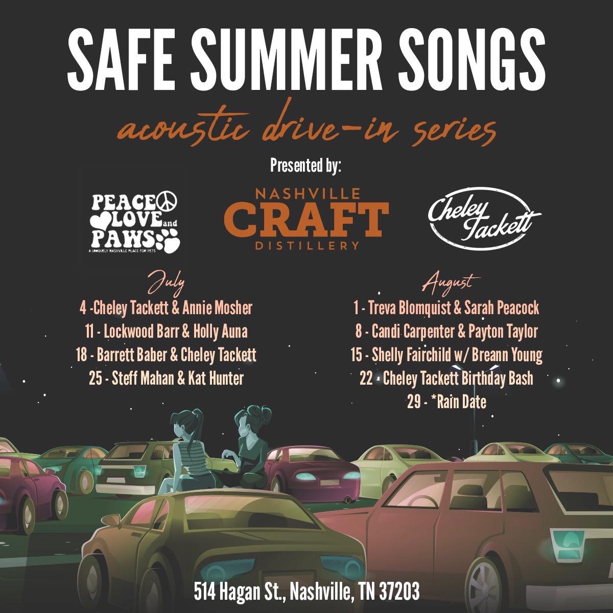 On Saturday, August 1st I'll be playing the Safe Summer Songs acoustic drive-in series <a href="/nashvillecraft/">Nashville Craft</a> with <a href="/TheSarahPeacock/">Sarah Peacock</a>! 
✨It's the day after my new album releases! ✨
Details here: ow.ly/ld9z50AyqKH  Space is limited for safety. Reservations are strongly encouraged.