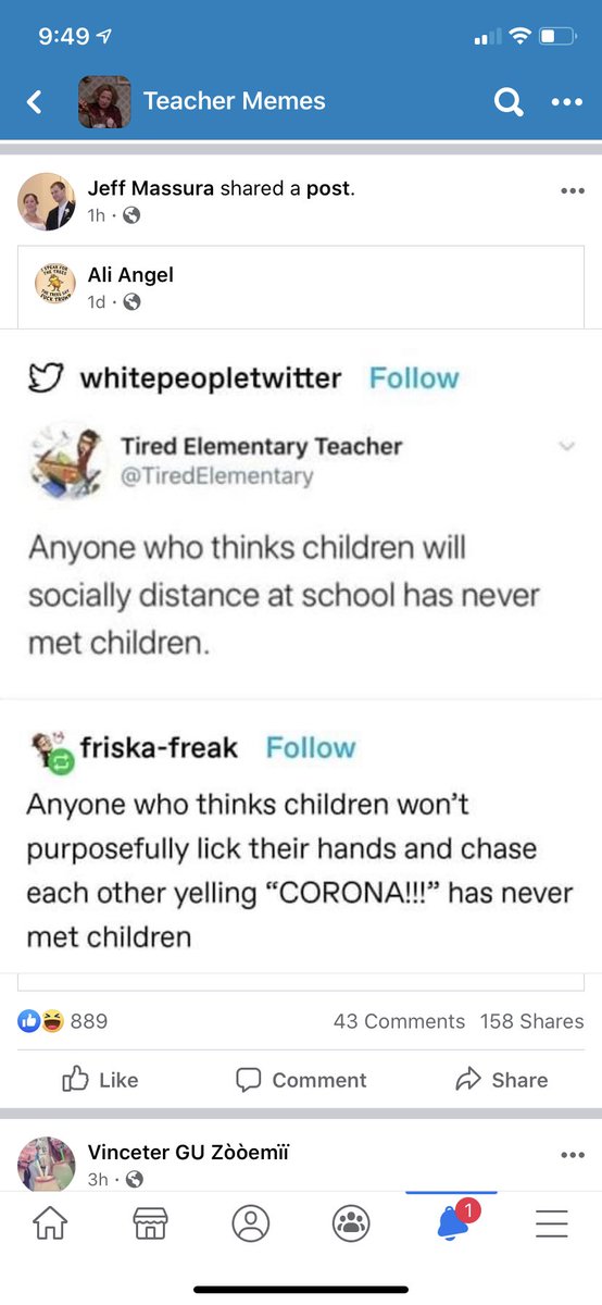 mrs_speech's tweet photo. @TiredElementary you made my Facebook feed today 😂I was momentarily confused about what site I was on! https://t.co/k2px0EqFIM