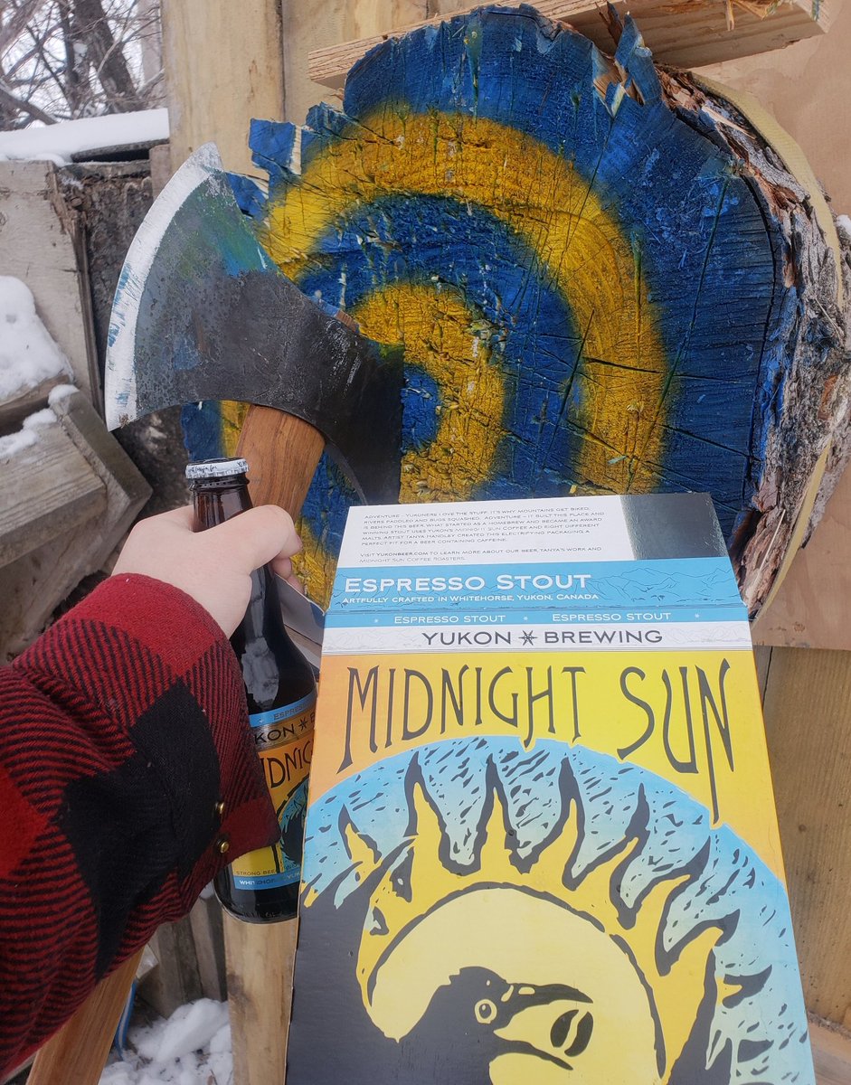 Wolves & Wizards (@wolveswizards) on Twitter photo So most of you probably do not know, I am a double bit axe thrower! Thank you to my friend Ian <a href="/AxemoreI/">Ian Radmore /AXEMORE</a> for the Axemore stickers and patches! Now a question, how much did video games influence me to become a double bit axe thrower? 🤔 Also <a href="/yukonbeer/">Yukon Brewing</a> Midnight Sun is the best! So most of you probably do not know, I am a double bit axe thrower! Thank you to my friend Ian <a href="/AxemoreI/">Ian Radmore /AXEMORE</a> for the Axemore stickers and patches! Now a question, how much did video games influence me to become a double bit axe thrower? 🤔 Also <a href="/yukonbeer/">Yukon Brewing</a> Midnight Sun is the best!