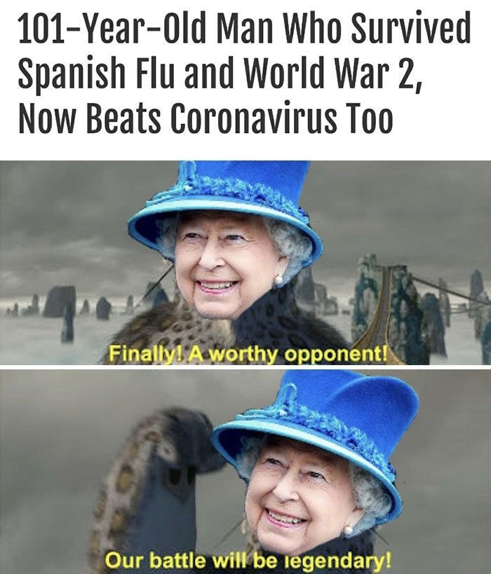 2funny_memes's tweet photo. Her highness getting a competition there😅🤣 #uk #covid #QueenElizabeth #SpanishFlu https://t.co/iX285Rkt5X