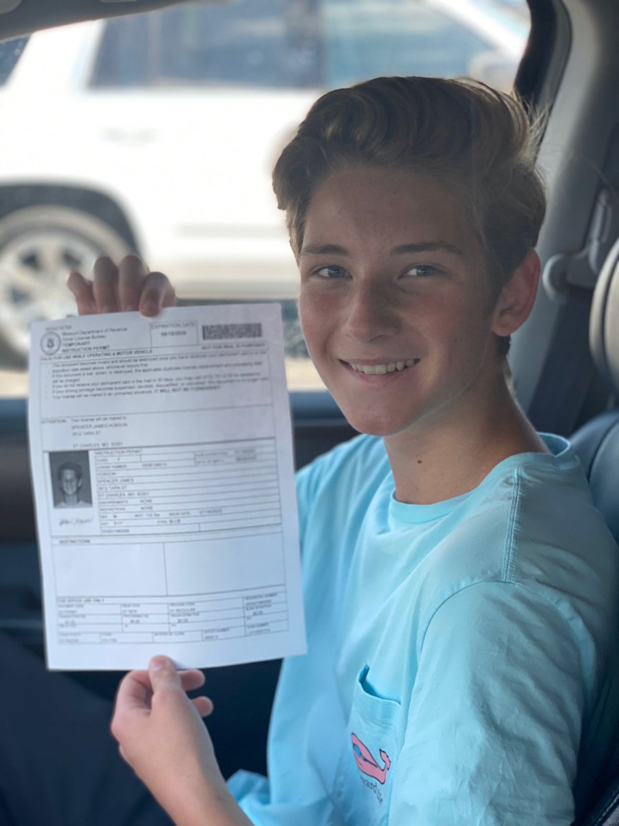 It happened. Spencer got his driving permit today.