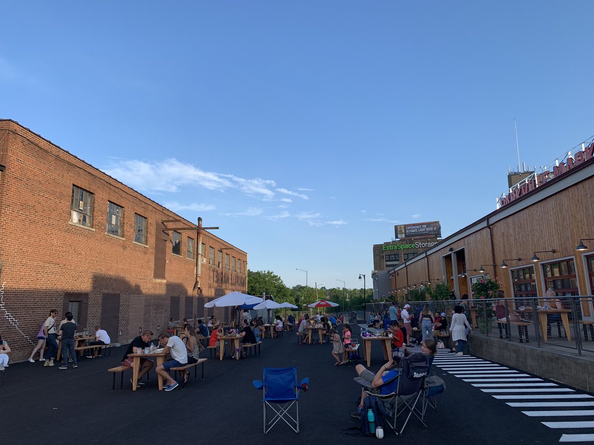 NickAddamo's tweet photo. I finally made the trip to visit Parkville Market in Hartford. I love it! Tons of space for outdoor social distancing, A+ post-industrial vibes, great design/attention to detail, and tasty food vendors that reflect the city’s diversity. Thanks for existing, @ParkvilleMarket! https://t.co/cngc4CEt4R