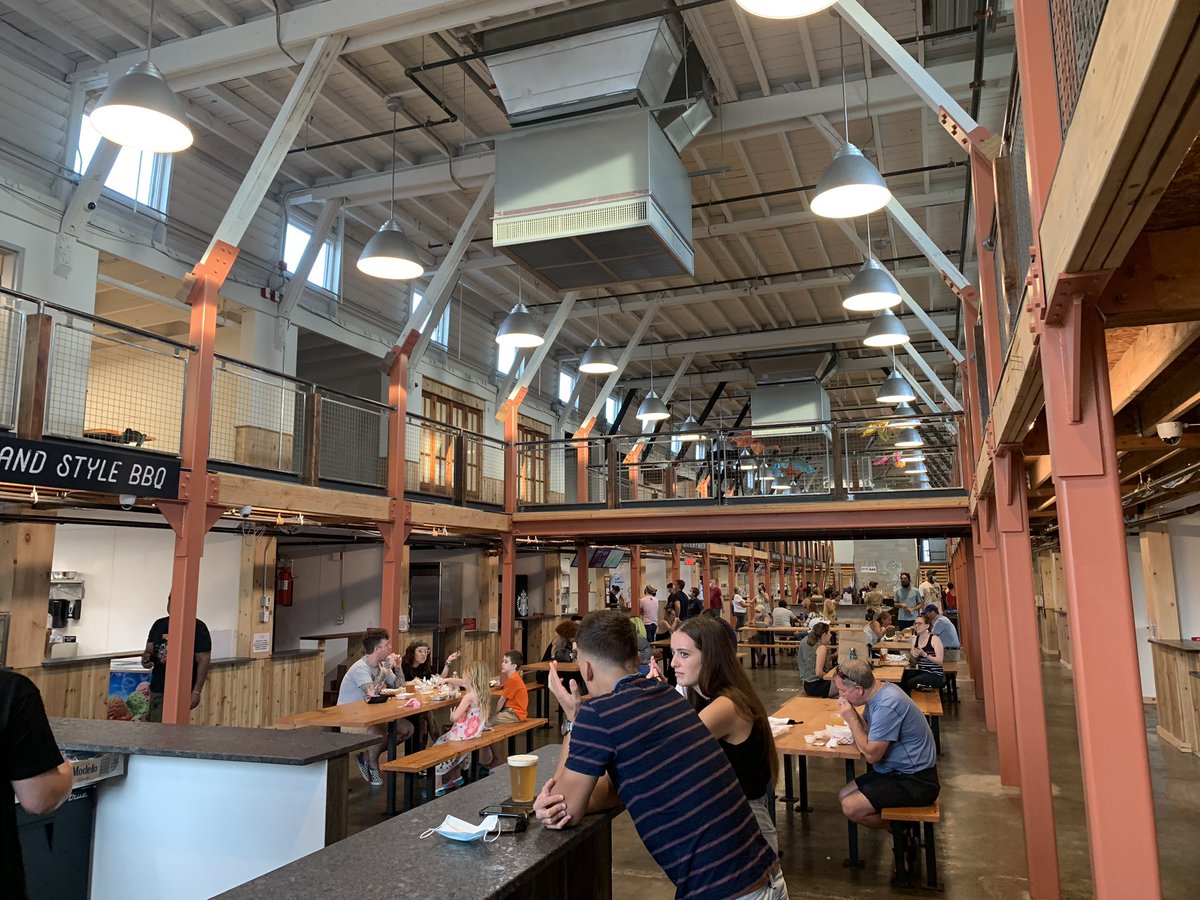 NickAddamo's tweet photo. I finally made the trip to visit Parkville Market in Hartford. I love it! Tons of space for outdoor social distancing, A+ post-industrial vibes, great design/attention to detail, and tasty food vendors that reflect the city’s diversity. Thanks for existing, @ParkvilleMarket! https://t.co/cngc4CEt4R