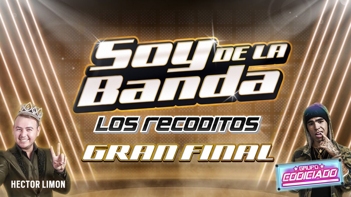 BANDARECODITOSS's tweet photo. Nos vemos esta 1 hora en la gran final de “SOY DE LA BANDA”. ¿Ya tienes a tu participante favorito? Te esperamos en nuestro canal de YouTube 👉https://t.co/bFmy2PTLVA https://t.co/M1N2JcOQmM