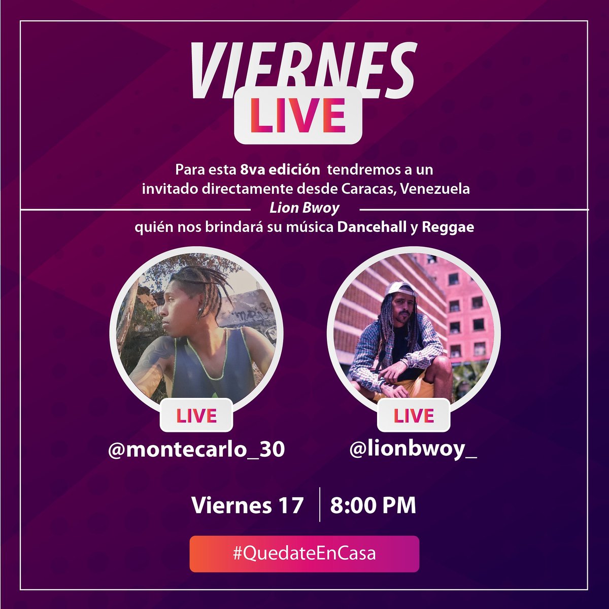 montecarlo_30's tweet photo. Buenas vibras mi gente activo,el montecarlo por aquí yeahman le invito para este viernes #17 de julio a un #live vía Instagram asi que no te lo puedes perder con mi bredda @LionBwoy_ que nos traerá buena música en vivo asi que te esperamos a partir de las 8pm hora chile🇨🇱 BoOm🔥 https://t.co/gXjpTLRVFL