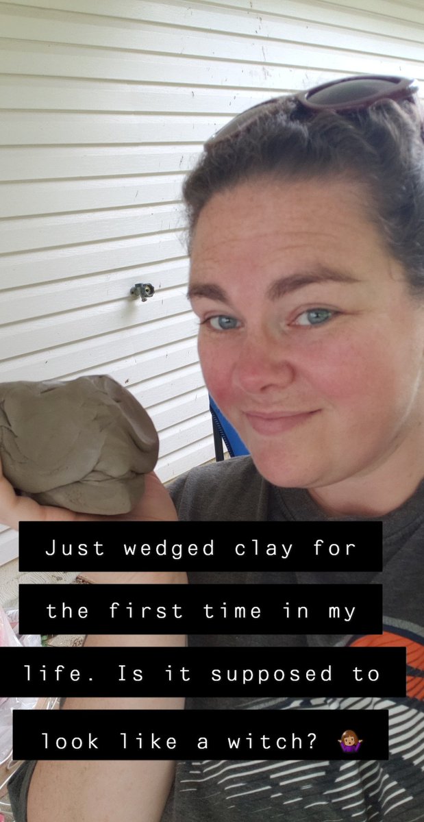 MsFischer4's tweet photo. Try Something New x2!
Played D&D for the first time #OutlanderClericWoodElf ... I died.
And I tried throwing clay on a wheel. I failed. 🤷🏽♀️
Bingo 5 and 6!
#warriorscreate
#MESSummerSelfieChallenge
@renathunderhawk https://t.co/fCdLDFLuvQ