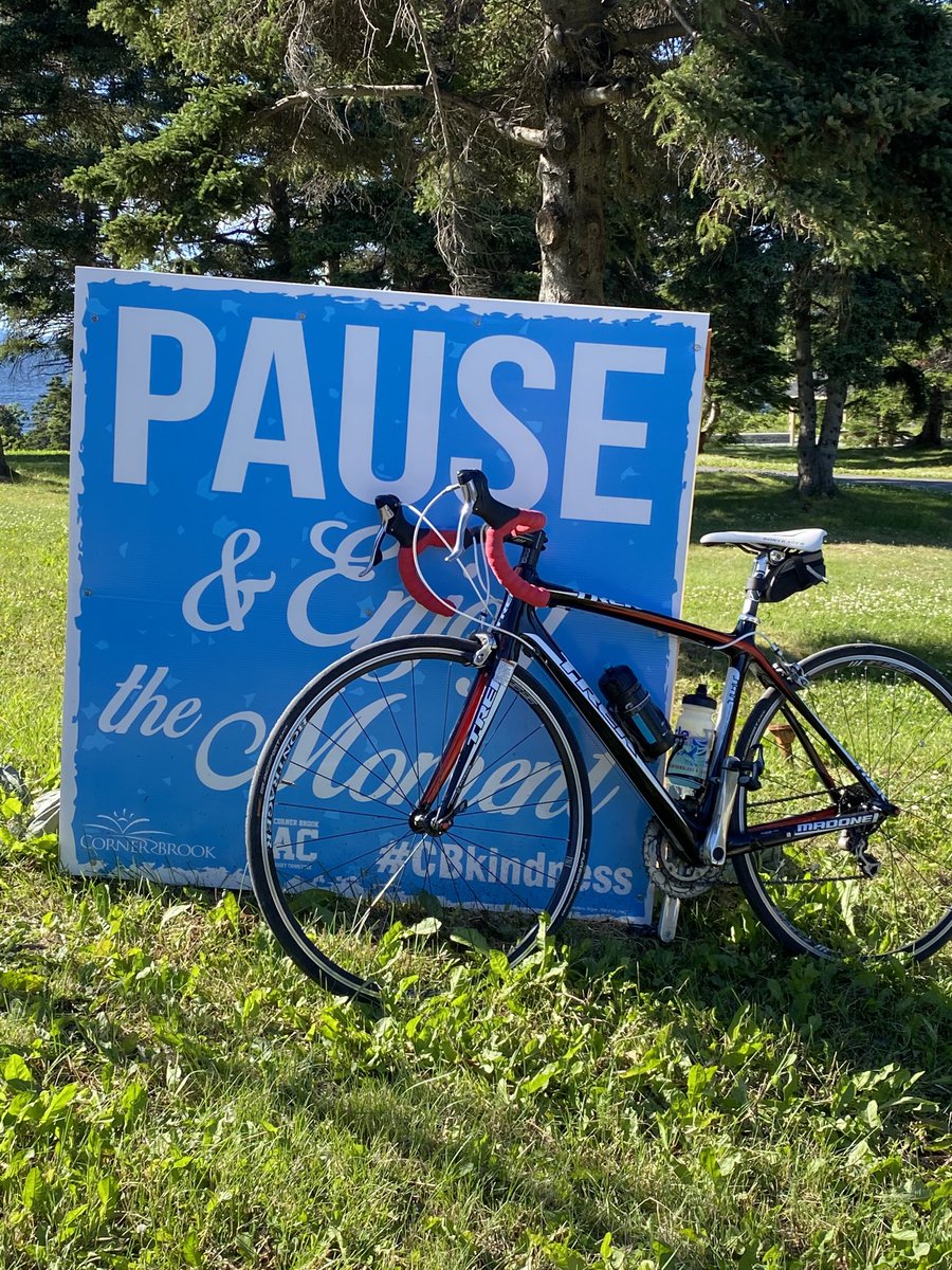peterantle's tweet photo. So much to see on a Thursday night ride on the west coast! Nice to see folks taking in the sites at Bartletts Point and Man in the Mountain. #cbkindness @CornerBrook @CycleSolutions https://t.co/a5PTjKmFOS