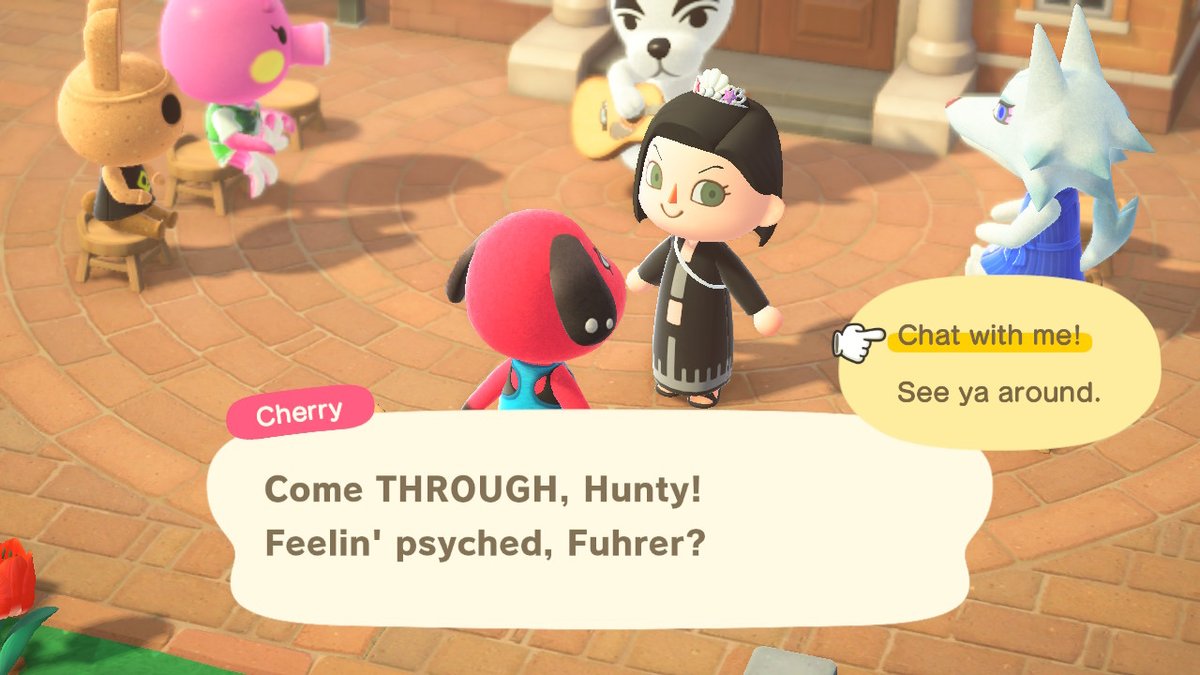 pocketmika's tweet photo. Cherry's new catch phrase.
 #AnimalCrossing #ACNH #NintendoSwitch https://t.co/EnbdROWNDN