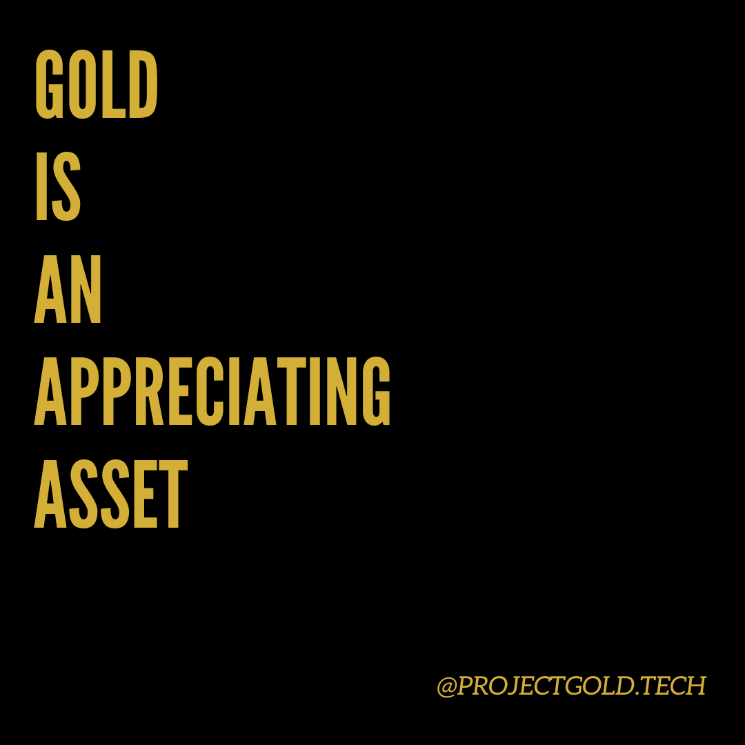 ProjectGoldTech's tweet photo. GOLD is a simple way to acquire APPRECIATING assets!

Swap your depreciating cash savings for appreciating GOLD.

It's as easy as 1, 2, 3.

#realmoney #assets #financialgrowth #investing #wealthcreation #savings https://t.co/NDOKEjgcUb