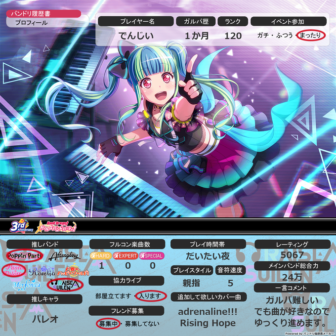 ガールズバンドパーティーのtwitterイラスト検索結果 古い順