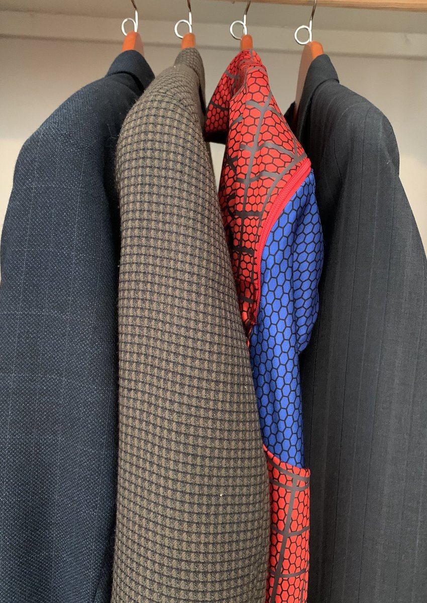 _Spiderman_'s tweet photo. Can you pick which suit I’ll be wearing tomorrow? https://t.co/fj86vCGjWN