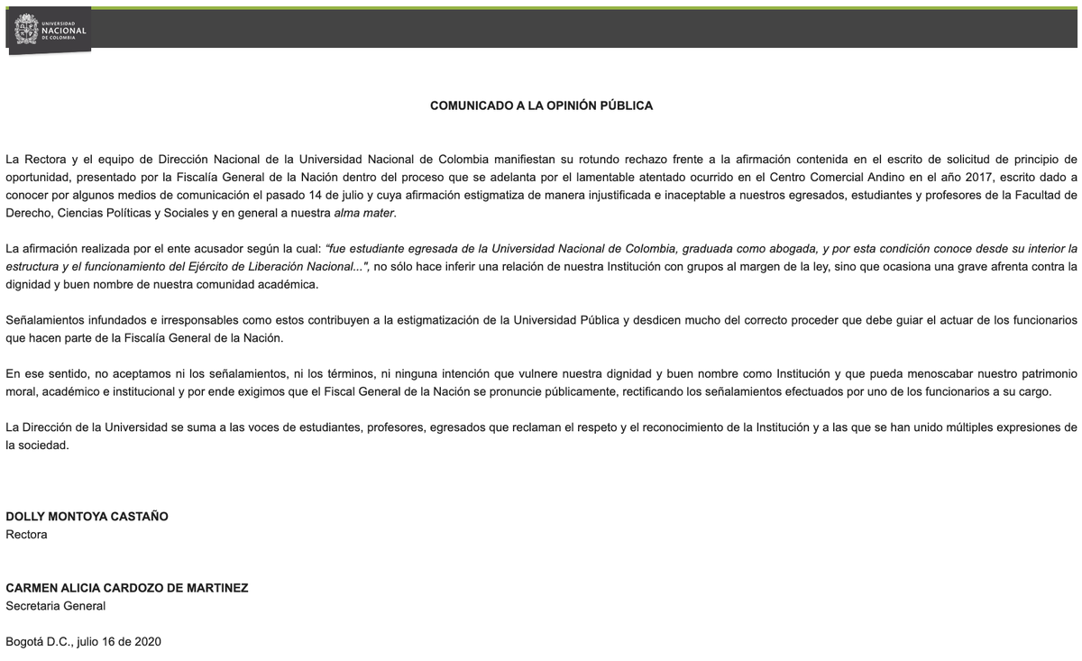 Universidad Nacional de Colombia tweet media