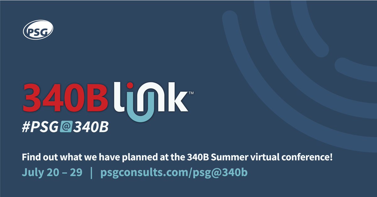PSG340B's tweet photo. We’ll see you next week for a virtual experience you don’t want to miss at this year’s #340BConf! Check out what to expect from PSG@340B here: https://t.co/O7cLHDpklY https://t.co/B367zrYgch
