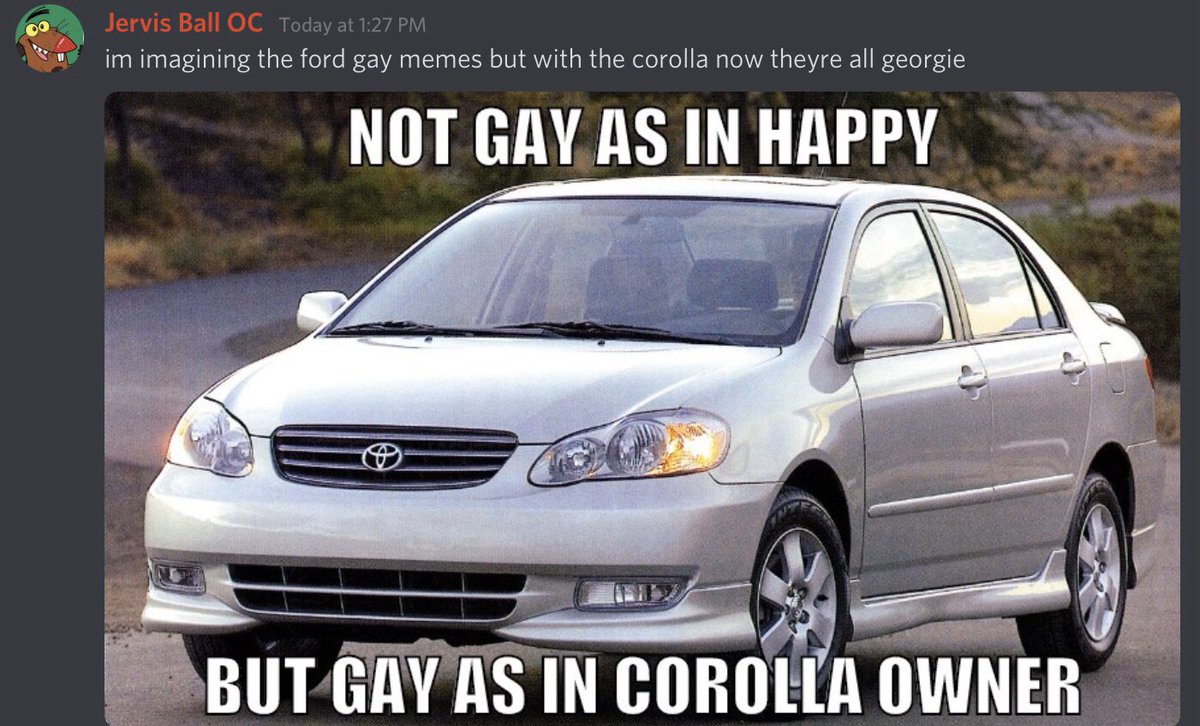 gay as in corolla owner tweet media