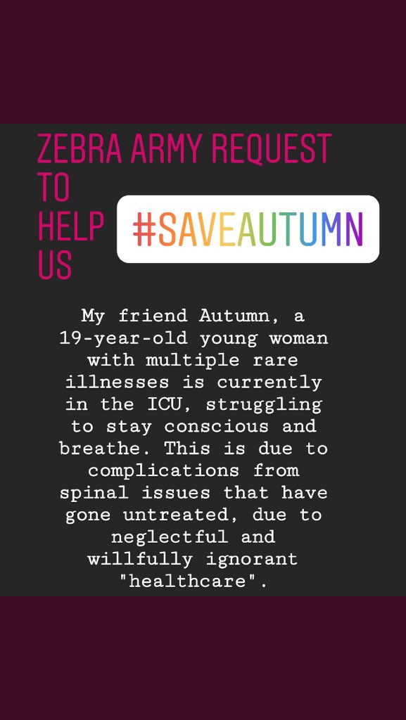 lga_lizzb's tweet photo. #saveautumn
picture 1 is my caption from IG & picture 4 is from a dear friend on IG (can be found via my tags in IG stories) who spent well over a year living within a hospital due to βEDS complicationsβ https://t.co/eITJ6SmCWt