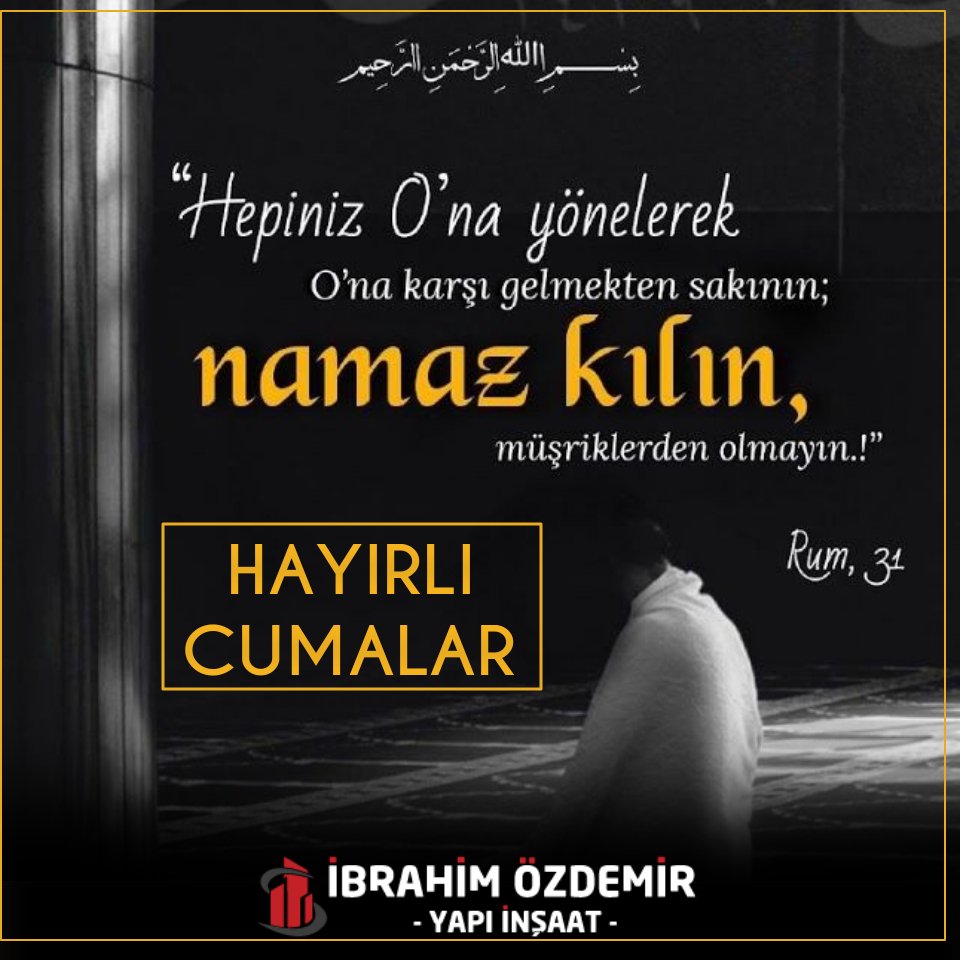 ozdemribrhm's tweet photo. "Hepiniz O'na yönelerek, O'na karşı gelmekten sakının; #Namaz kılın, müşriklerden olmayın." #Rum31
#HayırlıCumalar #hayirlicumalar https://t.co/rb18fVydzP
