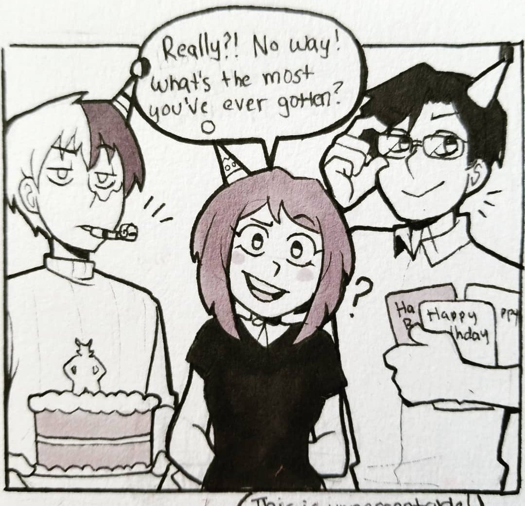 purpleflrs's tweet photo. ...And then the entire staff and students of UA were obligated to give presents to Izuku Midoriya, the end #Deku https://t.co/NenHPOEUIY
