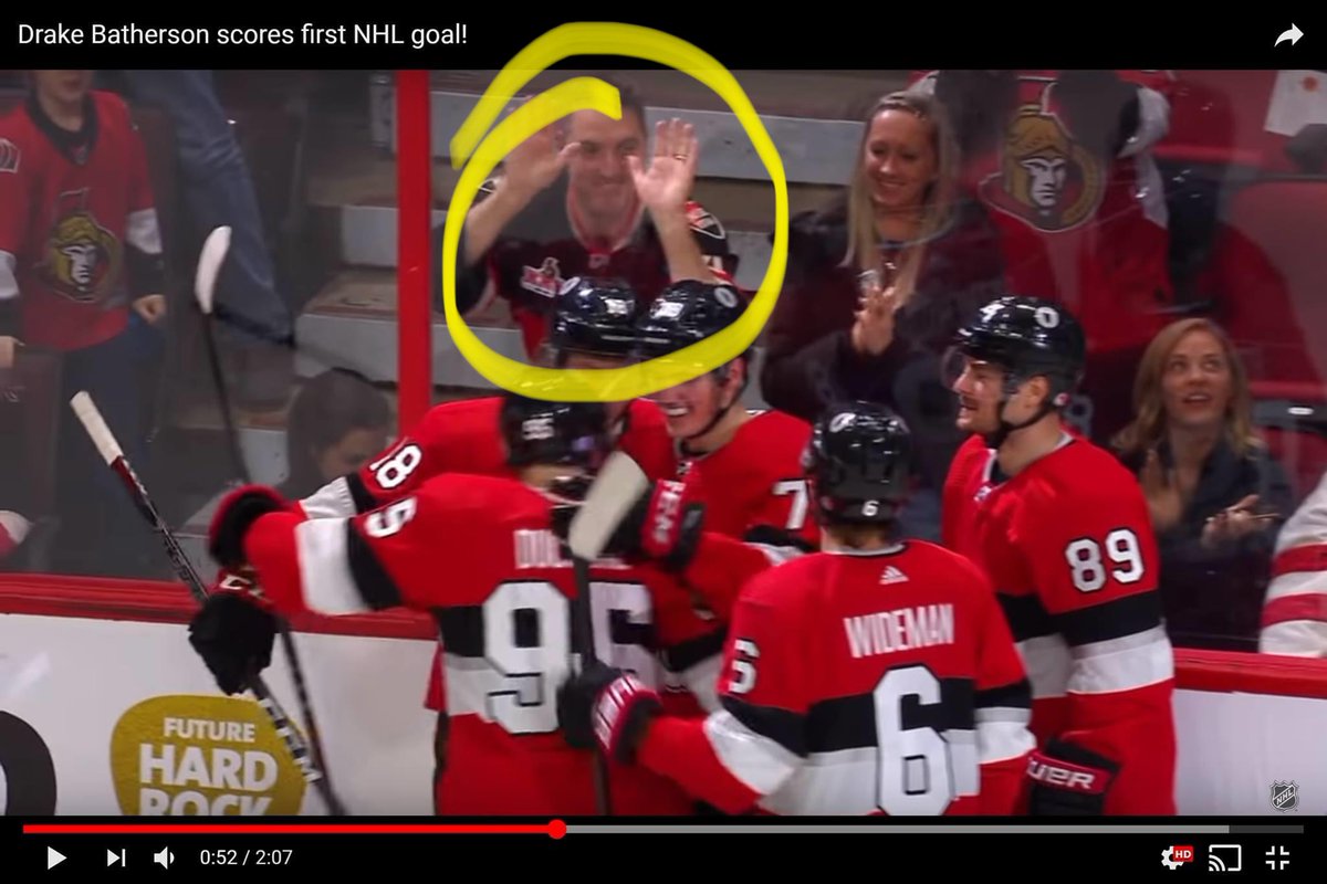 EastCoastSen's tweet photo. I made a guest appearance in The Drake’s first goal apparently. #sens #manybeers https://t.co/AGpOnBlBUT