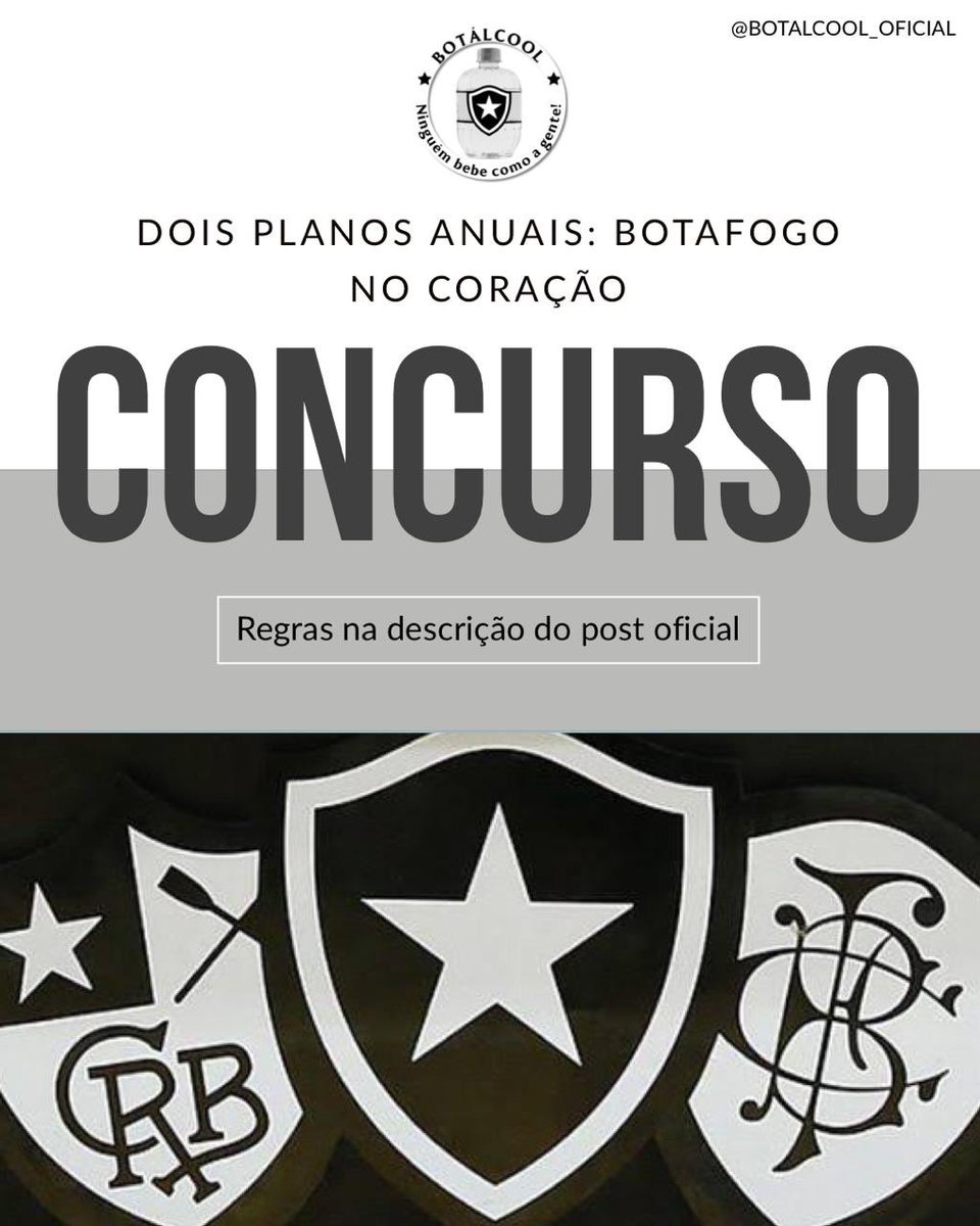 BFRFefa's tweet photo. Galera, me reuni com alguns amigos da @botalcool e, tendo em vista a campanha #bota50mil, decidimos fazer um concurso onde os dois ganhadores serão premiados com um plano anual de sócio torcedor do nosso glorioso (Botafogo no Coração). A ideia é ajudar o clube e quem é apaixonado https://t.co/baXJlBccxf