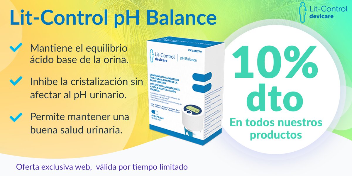 LitControl's tweet photo. ¡Este verano cuida tus riñones! Lit-Control pH Balance inhibe la cristalización y previene la formación de cálculos renales #LitControl #SaludRenal https://t.co/b2EW5BebFE https://t.co/3Yfr06CxtM
