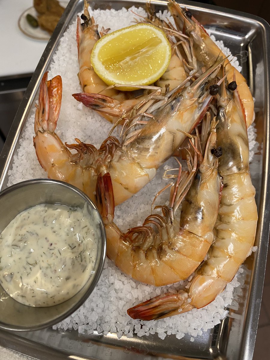 Salt-Roasted Grand Isle Shrimp with Remoulade #OntheMenu @merilnola. #LocalSeafood