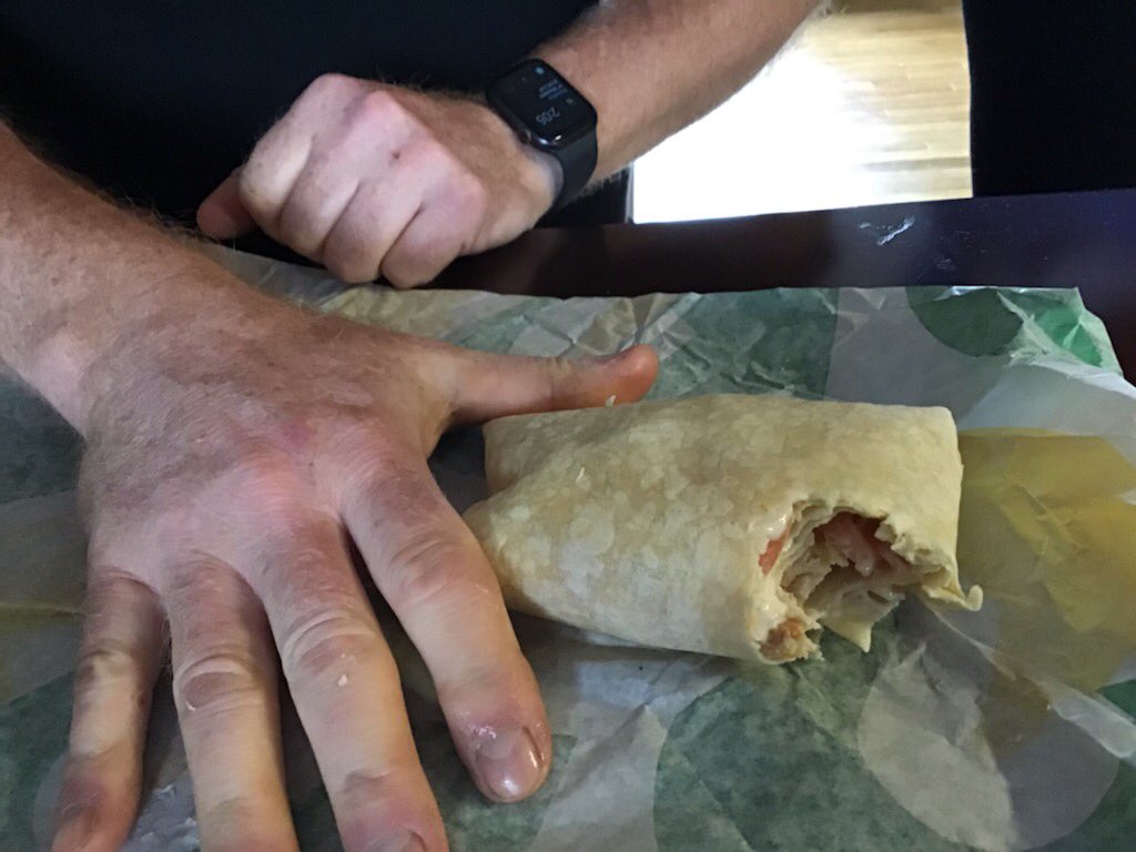 George_Sheppard's tweet photo. @SUBWAY @subwaylistens Ordered two wraps today and delivered by @DoorDash and this is what Subway calls quality. An embarrassment to the Subway brand! Called store and they said take it up with   @DoorDash ! Unreal! That’s my last Subway order. https://t.co/keA4CYs34d
