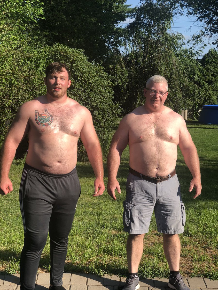 LiamBroggy70's tweet photo. Quarantine lifting with pops. Weighing in at 305lbs today https://t.co/0ZETYpdaC9