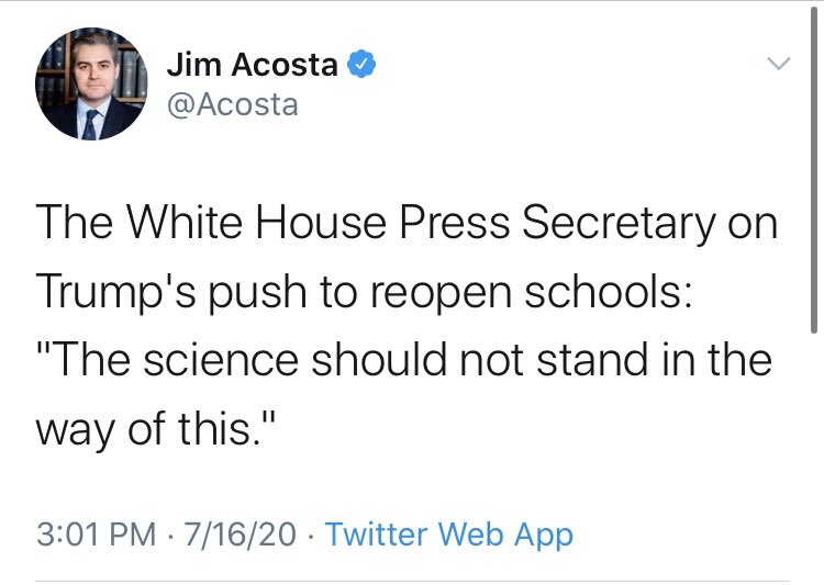 I’m as shocked as you surely are that  @Acosta is leading the charge to pretend someone from the Trump Admin made a point that they obviously didn’t.