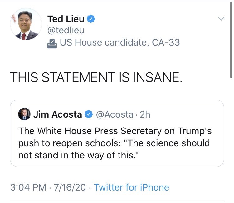 And  @tedlieu wouldn’t let the facts get in the way of a good old fashioned partisan pile on.