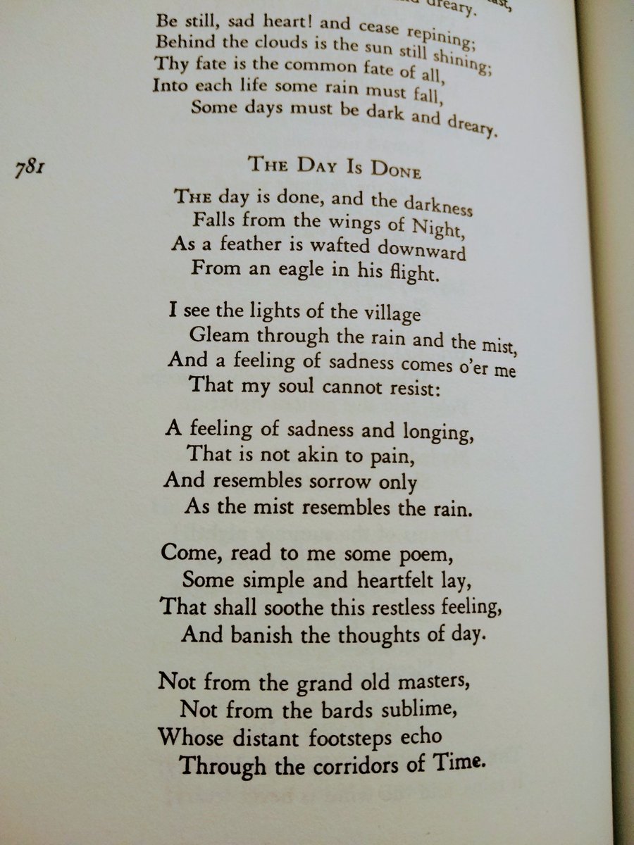 Into The Forest Dark On Twitter Reading The Day Is Done By Longfellow