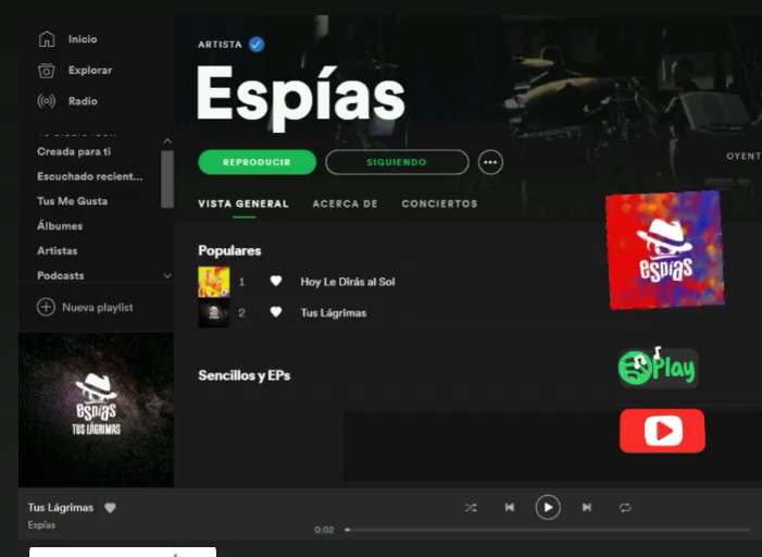 BANDAESPIAS's tweet photo. Escúchanos en #Spotify #bandaespías #volveremos #QuedateEnCasa #musicaoriginal #ska #latinofusion #merengue #apoyololocal 
https://t.co/xG5y60s4Hw https://t.co/UxVG94qChS