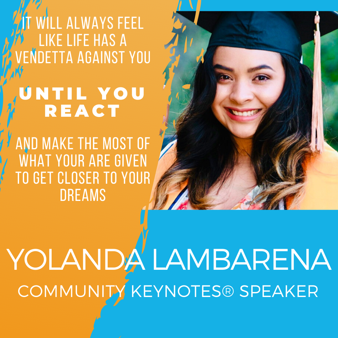 Episode Two of Community Keynotes® features Yolanda Lambarena's story of courage, hope, and resilience. 

Tune in live on Thursday, July 23rd at 1:00pm EST / 10:00am PST through our Facebook and Youtube channels!
