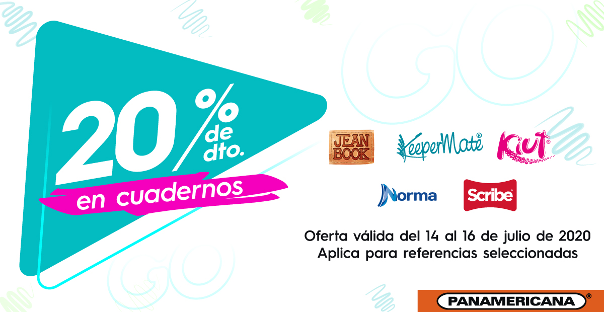 PanamericanaLib's tweet photo. Último día, aprovecha hoy el 20% de dto. en cuadernos. #DaleGo a aprender. https://t.co/jLhQ7kfWxi