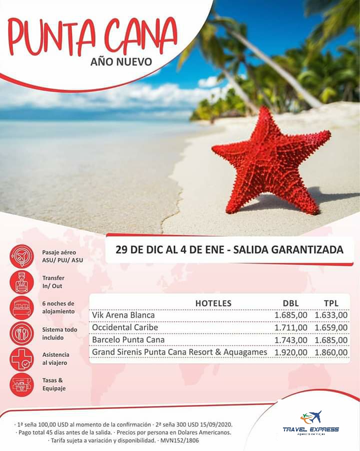 travelexpresspy's tweet photo. SERA QUE PODREMOS PASAR AÑO NUEVO EN PUNTA CANA??? OJALA QUE SIII✈🏨🍹🍸🪂🌊
RESERVAS: 0986-142680

#puntacana #puntacanabeach #puntacanawedding #puntacanaprincess #puntacanavillage #travelblogger #travels #traveler #picoftheday #pics #fun #beach #ocean #travel #travelgram https://t.co/b2iufh2L4b