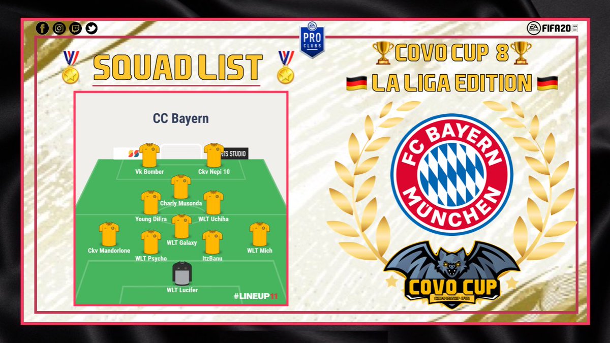 CovoCup's tweet photo. Complimenti al 🏆 CC BAYERN 🏆 per aver vinto l’ 8ª edizione della CovoCup 🎊 !!

Grazie a tutti per la partecipazione vi aspettiamo alla prossima edizione...❤️🏆❤️

@RTproclub 
@NewsProclub 
@RTAllProClub
@OffSidePage_
@ILOVEPROCLUB1 https://t.co/0Zv6ToBpJW