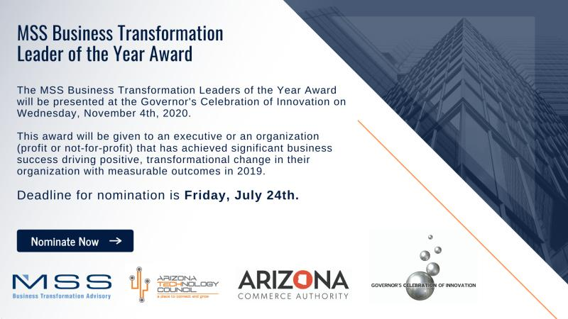 mssbta's tweet photo. 🏆 Do you know a leader who deserves recognition for their work? Nominate a leader/org for the Business Transformation Leader of the Year award! Nominate: https://t.co/8dxF32Ni0I

Deadline: July 24th 2020

This award in partnership with @aztechcouncil and @azcommerce https://t.co/T1sGcbcQEG