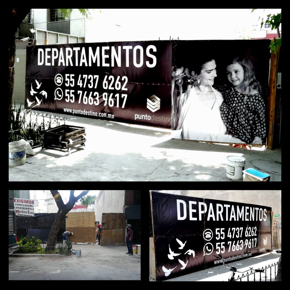 Fixer_Media's tweet photo. Instalación de #Lona sobre #Tapial para cliente Punto Destino

#FixerMedia #PublicidadExterior #JealphaMedios #Publicidad #Mercadotecnia #GranFormato #CambioDeImagen https://t.co/gaKf8hvEYa