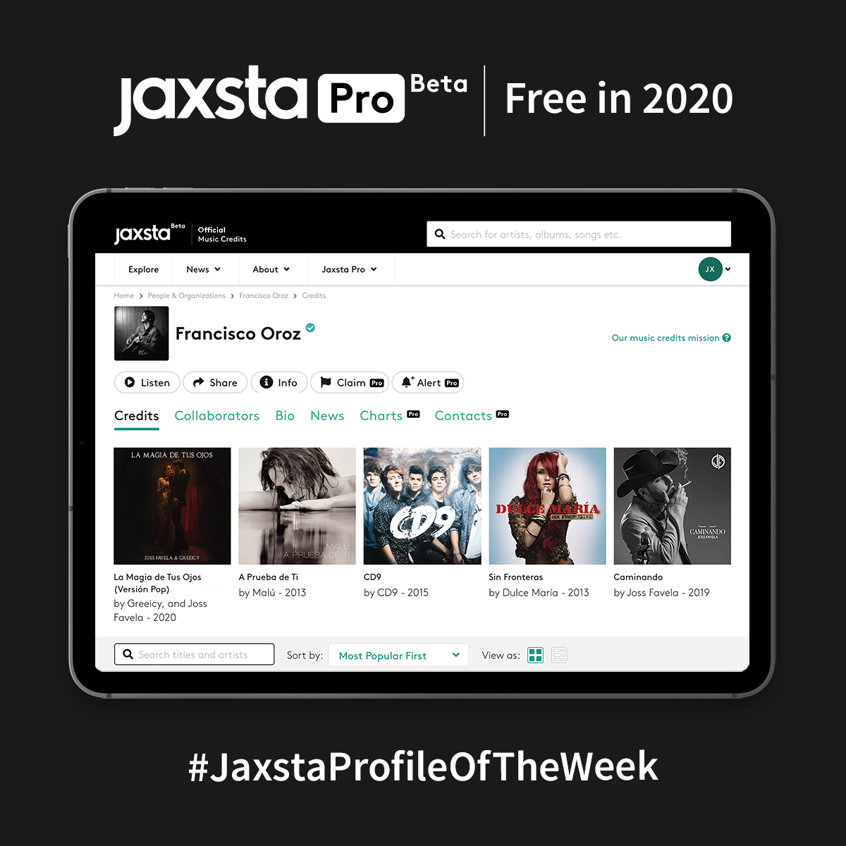 vnlasx's tweet photo. Working with artists such as @CD9, @OrozP, is a GRAMMY-nominated and Latin GRAMMY-nominated producer, mix engineer, guitarist and songwriter. Francisco has also co-written a Number 1 hit in Spain with @_MaluOficial_. 

Join Francisco on Jaxsta Pro here: https://t.co/njGYxCXiRl https://t.co/CkFULKIl1t