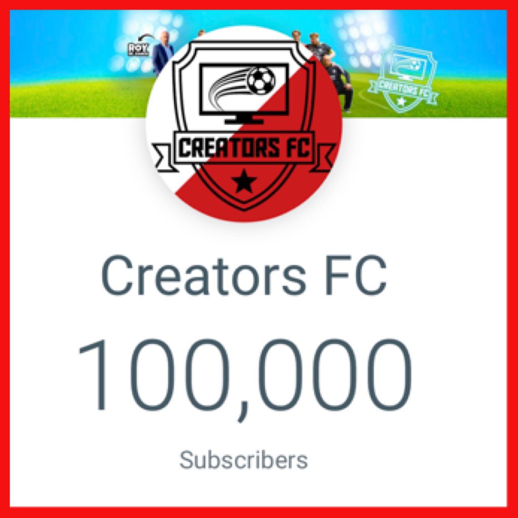 HUP HUP WE ZIJN LID VAN DE 100K CLUB 🤩🎉 Tx iedereen die heeft gekeken naar onze video’s of heeft meegedaan met een van de wedstrijden 👊⚽️ #creatorsfc
