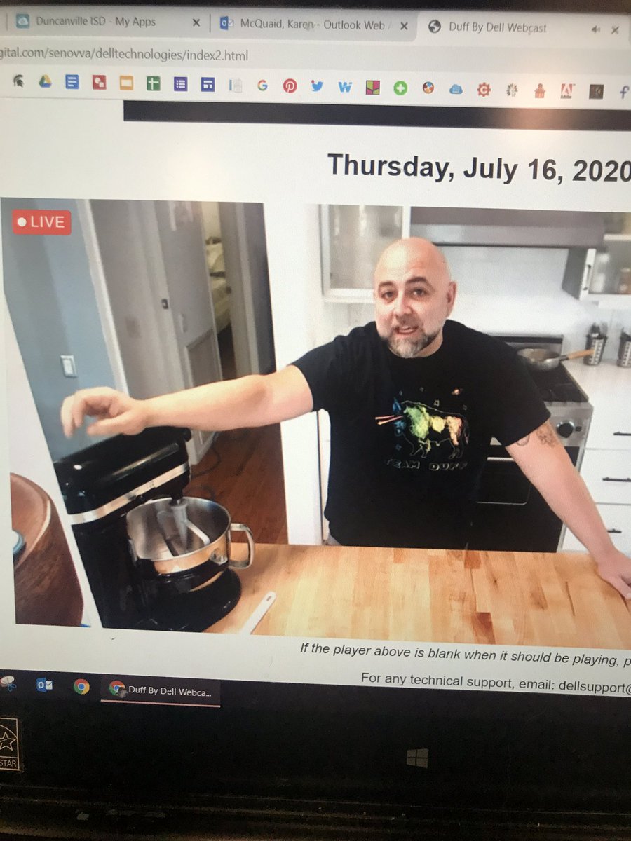 kmcquaid1's tweet photo. Baking is a science.  Thank you @duffgoldman hosted by @delltech chocolate chip cookies 3 ways: granulated sugar, brown sugar, orange blossom honey. #dellbakeswithduff @CShawntee @Duncanville_HS https://t.co/07U4VqASlb