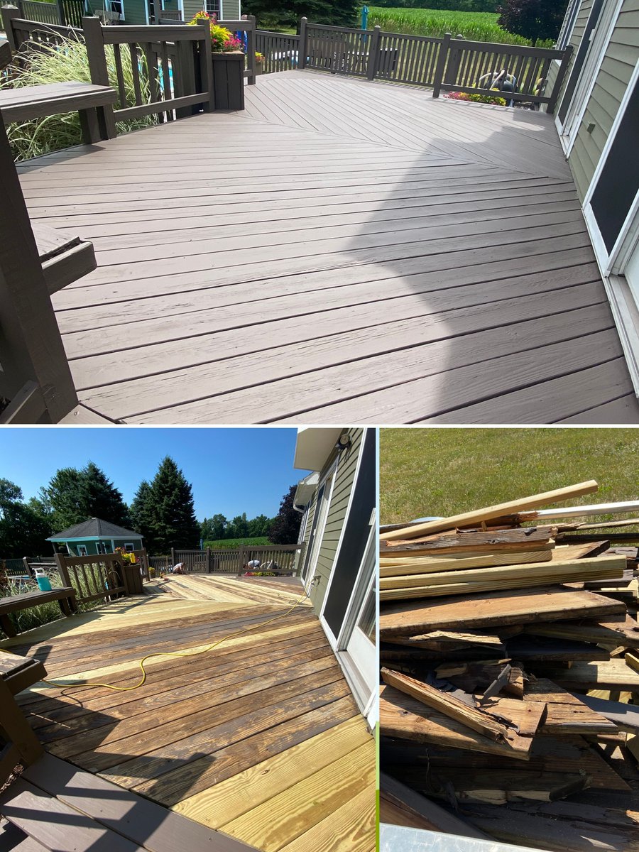 ernzcopainting's tweet photo. Check out the #DeckRepair and #ExteriorStaining with #BenjaminMoore #Arborcoat my crew just completed in #TullyNY! https://t.co/0h0a051JhZ